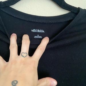 Black wild fable crop top
